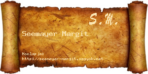 Seemayer Margit névjegykártya